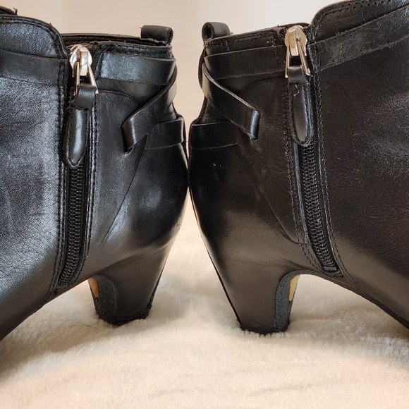 🎉Sam Edelman Maddox Black Leather Zip Ankle Boots Size 6.5 - Picture 8 of 13